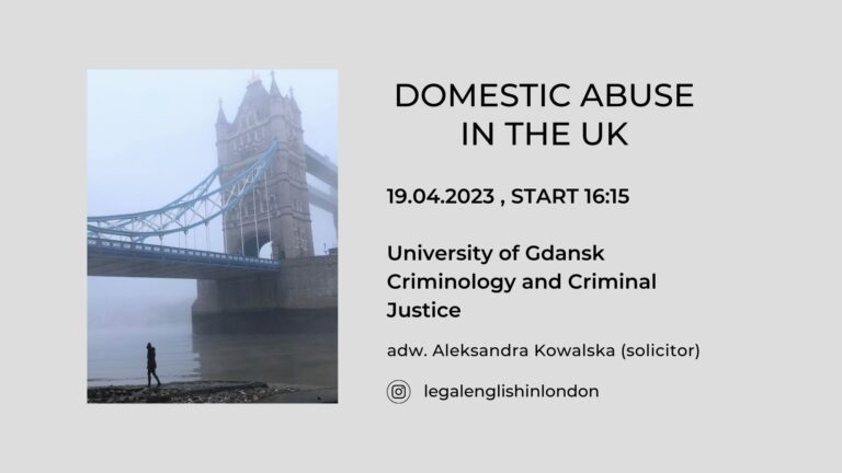 Domestic Abuse in the UK lecture for students of Criminology and Criminal Justice
